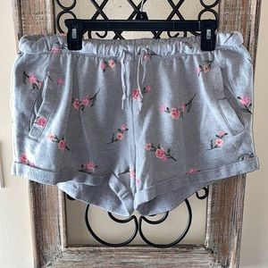 VS PINK Terry Shorts with Floral Print sz L